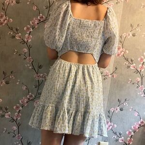 Lulus blue cutout dress size xs